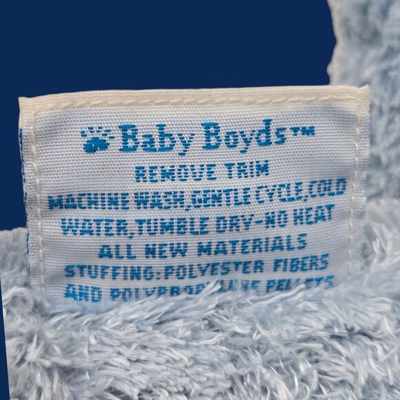 Rare Vintage NEW 10" Baby Boyds "Little Max" Squeaker Blue Dog Plush (1988-2002) - Picture 12 of 16
